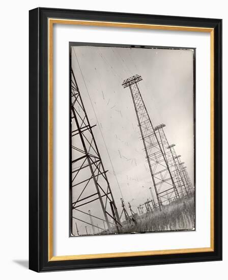 AT&T Long Line Towers That Connect to South America Spreading Out Across the State-Margaret Bourke-White-Framed Photographic Print