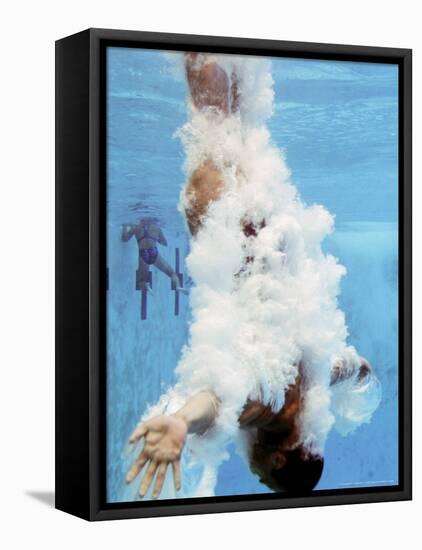 AT&T USA Diving Grand Prix, Fort Lauderdale, Florida-J. Pat Carter-Framed Premier Image Canvas