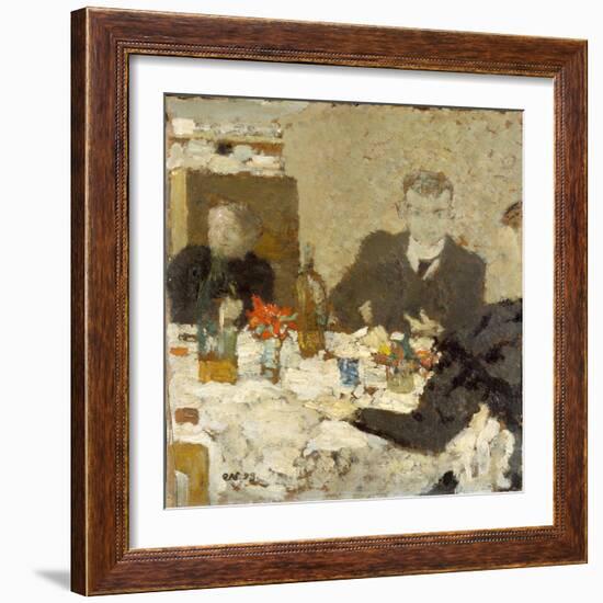 At Table, 1893-Edouard Vuillard-Framed Giclee Print