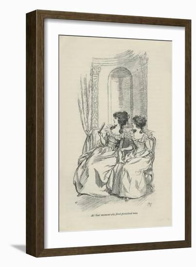 At that moment she first perceived him, 1896-Hugh Thomson-Framed Giclee Print