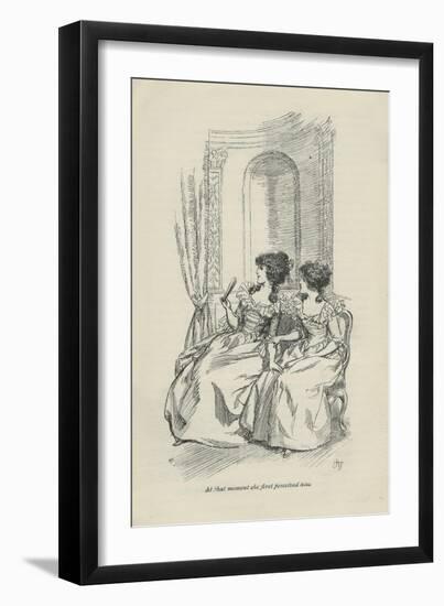 At that moment she first perceived him, 1896-Hugh Thomson-Framed Giclee Print