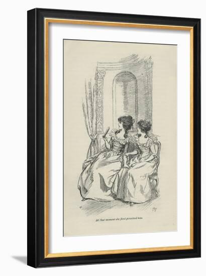 At that moment she first perceived him, 1896-Hugh Thomson-Framed Giclee Print