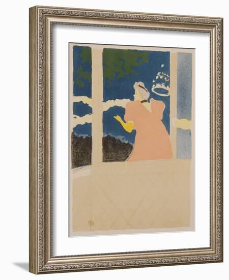 At the Ambassador Theatre, C. 1894 (Lithograph)-Henri de Toulouse-Lautrec-Framed Giclee Print