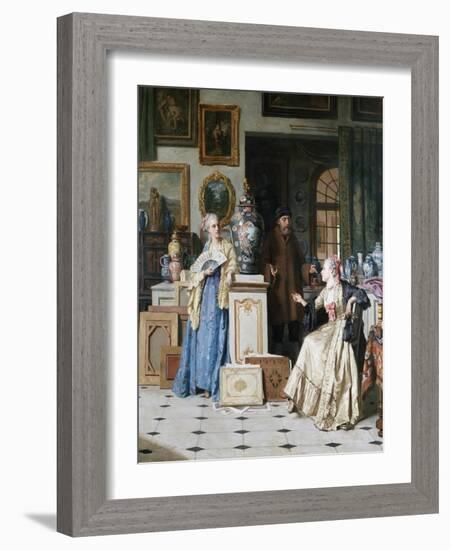 At the Art Dealer's Shop-Jean Carolus-Framed Giclee Print