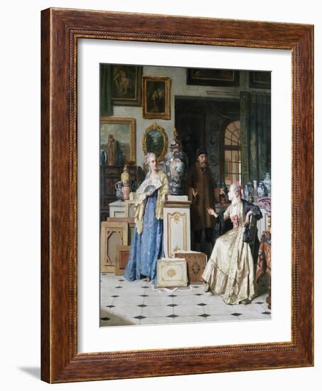 At the Art Dealer's Shop-Jean Carolus-Framed Giclee Print