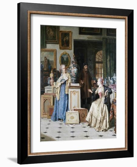 At the Art Dealer's Shop-Jean Carolus-Framed Giclee Print