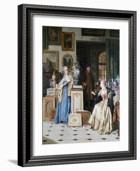 At the Art Dealer's Shop-Jean Carolus-Framed Giclee Print