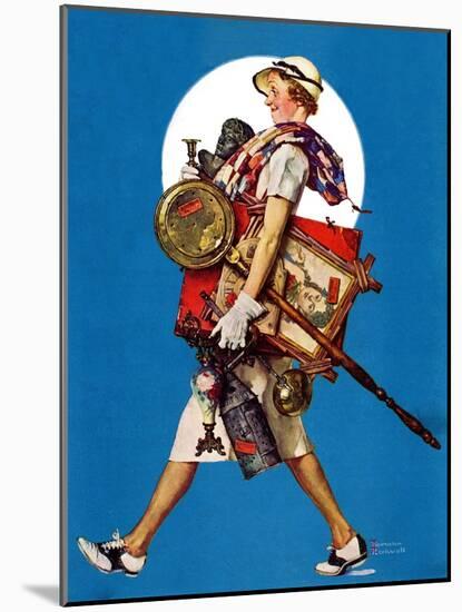 "At the Auction" or "Found Treasure", July 31,1937-Norman Rockwell-Mounted Giclee Print
