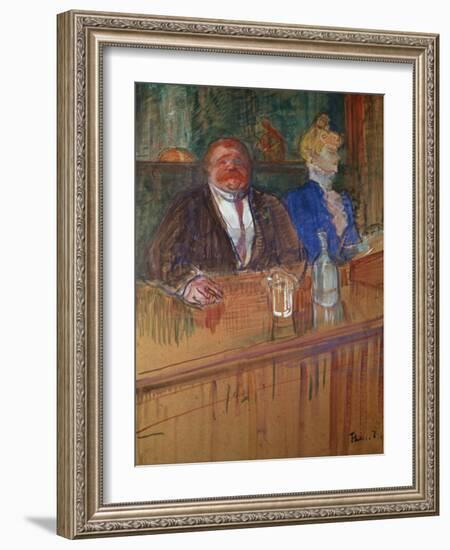 At the Bar, 1898-Henri de Toulouse-Lautrec-Framed Giclee Print