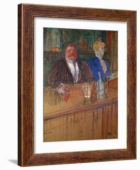 At the Bar, 1898-Henri de Toulouse-Lautrec-Framed Giclee Print