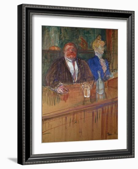 At the Bar, 1898-Henri de Toulouse-Lautrec-Framed Giclee Print