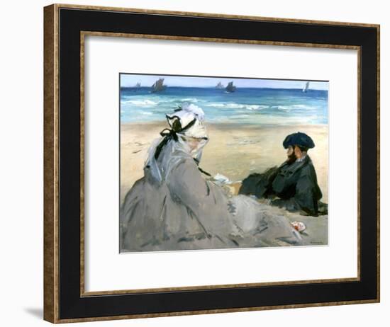 At the Beach, 1873-Edouard Manet-Framed Giclee Print