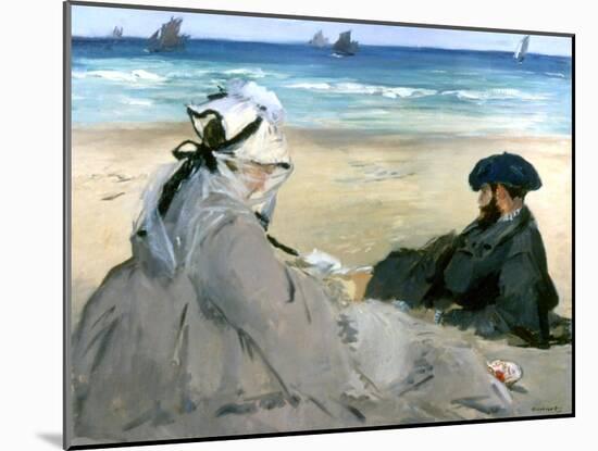 At the Beach, 1873-Edouard Manet-Mounted Giclee Print