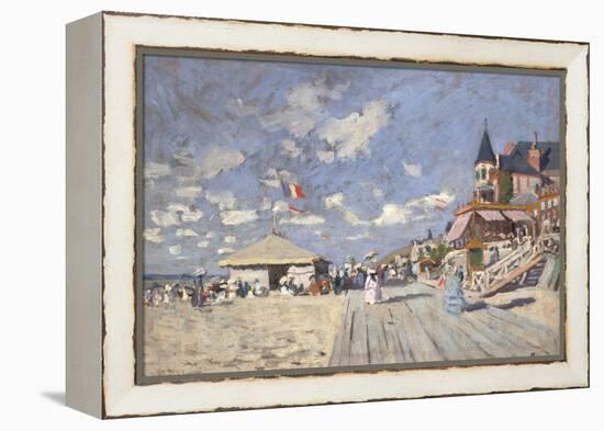 At the Beach of Trouville, 1870-Claude Monet-Framed Premier Image Canvas