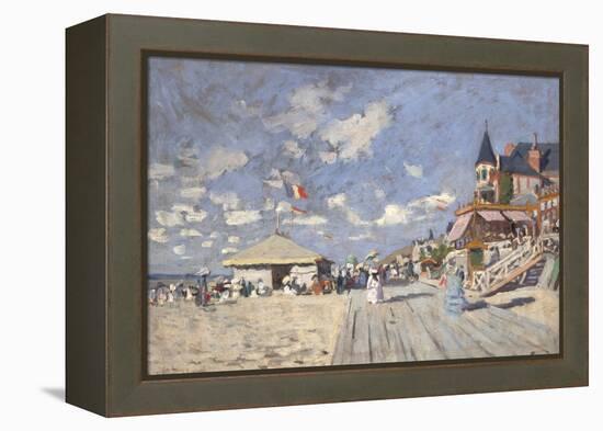 At the Beach of Trouville, 1870-Claude Monet-Framed Premier Image Canvas
