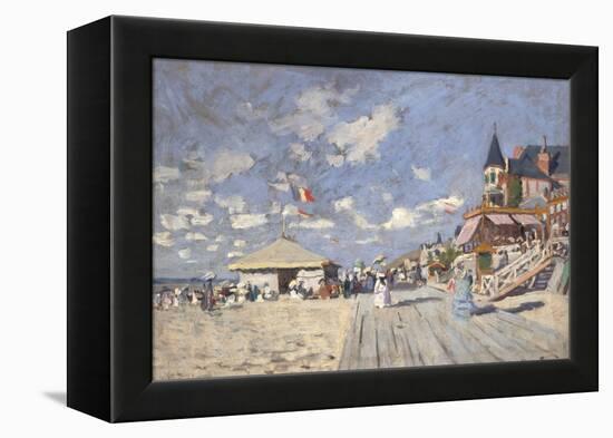 At the Beach of Trouville, 1870-Claude Monet-Framed Premier Image Canvas