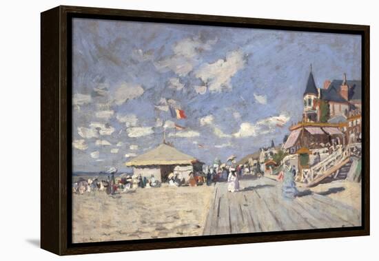 At the Beach of Trouville, 1870-Claude Monet-Framed Premier Image Canvas