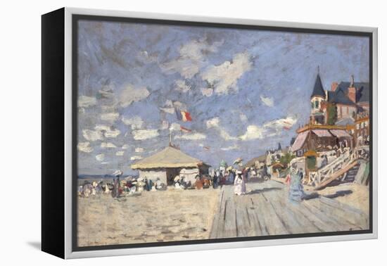 At the Beach of Trouville, 1870-Claude Monet-Framed Premier Image Canvas