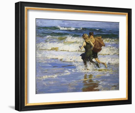 At The Beach-Edward Henry Potthast-Framed Art Print