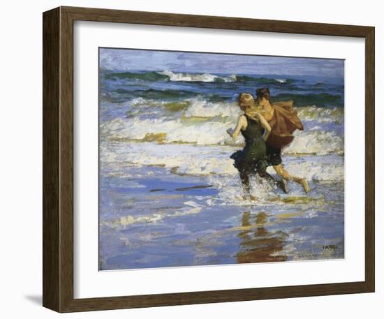 At The Beach-Edward Henry Potthast-Framed Art Print