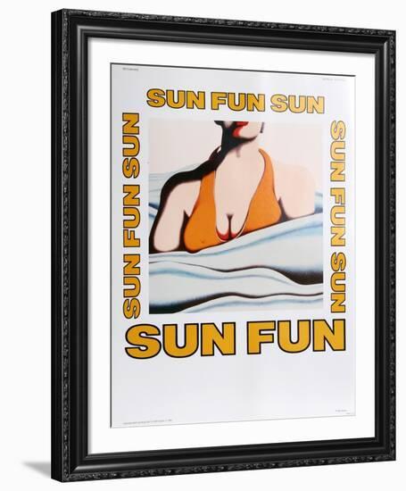 At the Beach-Jack Brusca-Framed Art Print