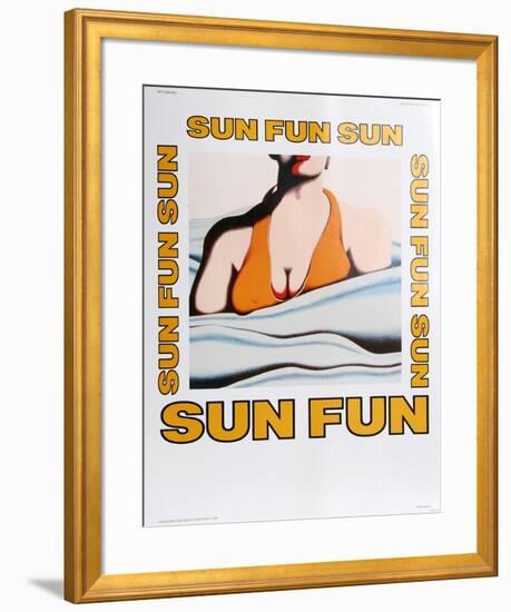 At the Beach-Jack Brusca-Framed Art Print