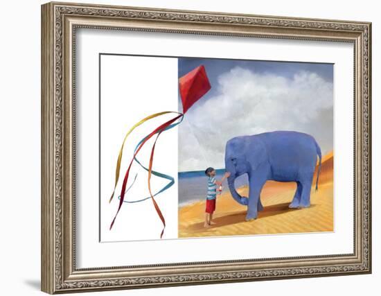 At the Beach-Nancy Tillman-Framed Art Print