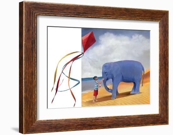 At the Beach-Nancy Tillman-Framed Art Print