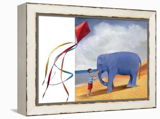 At the Beach-Nancy Tillman-Framed Stretched Canvas