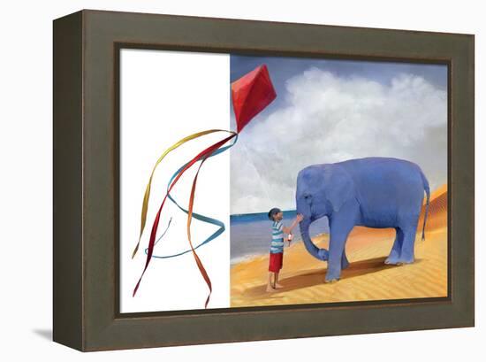 At the Beach-Nancy Tillman-Framed Stretched Canvas