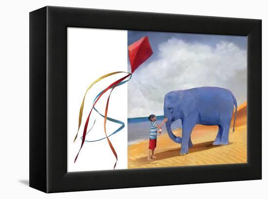 At the Beach-Nancy Tillman-Framed Stretched Canvas