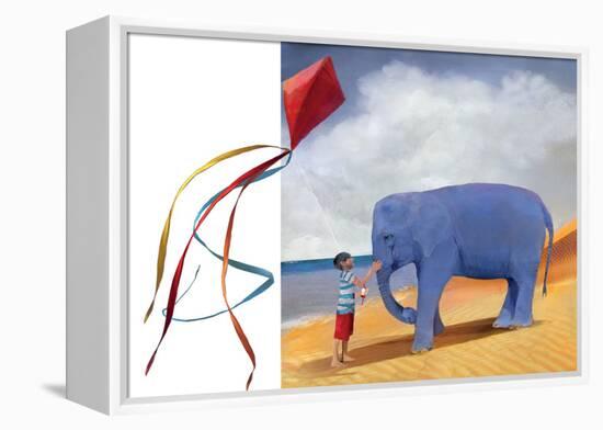 At the Beach-Nancy Tillman-Framed Stretched Canvas