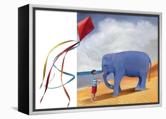 At the Beach-Nancy Tillman-Framed Stretched Canvas