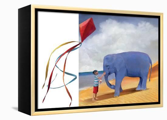 At the Beach-Nancy Tillman-Framed Stretched Canvas