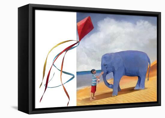 At the Beach-Nancy Tillman-Framed Stretched Canvas