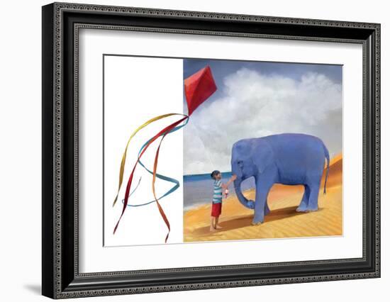 At the Beach-Nancy Tillman-Framed Premium Giclee Print