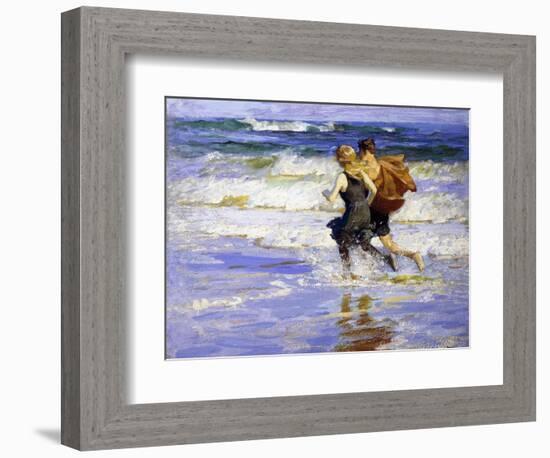 At the Beach-Edward Henry Potthast-Framed Giclee Print