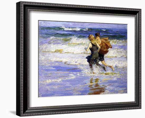 At the Beach-Edward Henry Potthast-Framed Giclee Print