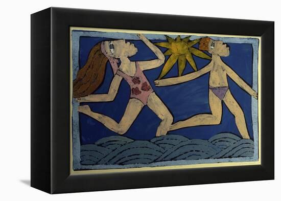 At the Beach-Leslie Xuereb-Framed Premier Image Canvas