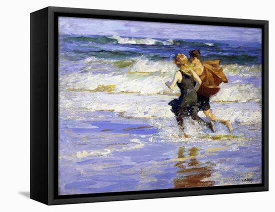 At the Beach-Edward Henry Potthast-Framed Premier Image Canvas
