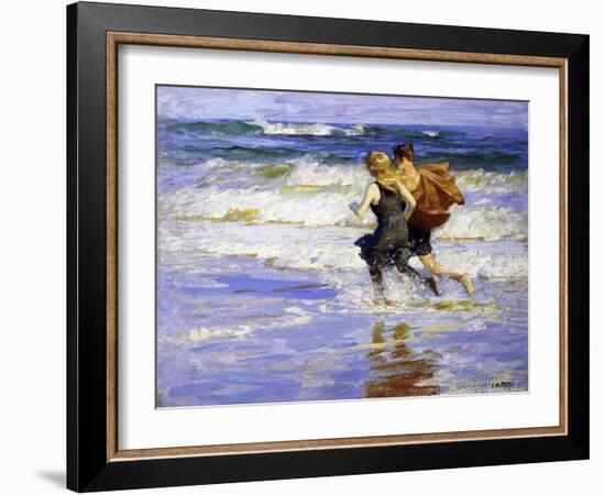 At the Beach-Edward Henry Potthast-Framed Giclee Print