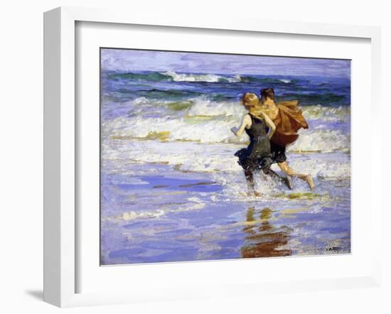 At the Beach-Edward Henry Potthast-Framed Giclee Print