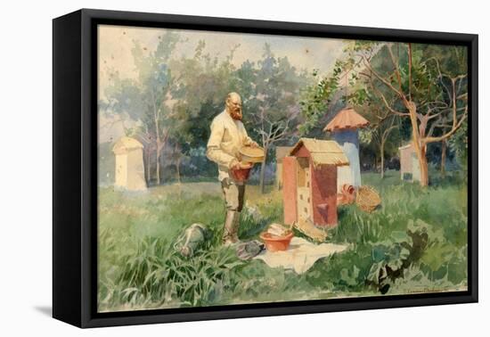 At the Bee Yard, 1890-Elena Petrovna Samokish-Sudkovskaya-Framed Premier Image Canvas