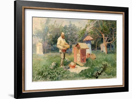 At the Bee Yard, 1890-Elena Petrovna Samokish-Sudkovskaya-Framed Giclee Print