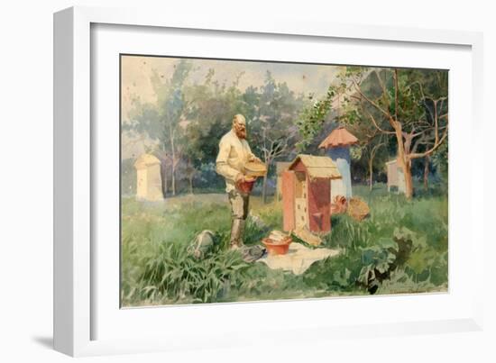 At the Bee Yard, 1890-Elena Petrovna Samokish-Sudkovskaya-Framed Giclee Print