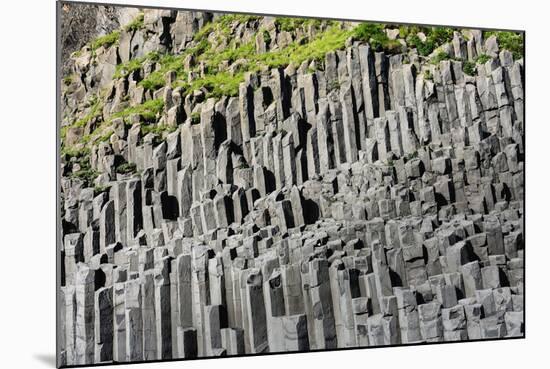 At the Black Sandy Beach of Reynisfjara, Basalt Colums-Catharina Lux-Mounted Photographic Print