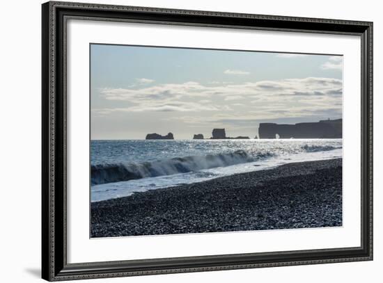 At the Black Sandy Beach of Reynisfjara-Catharina Lux-Framed Photographic Print