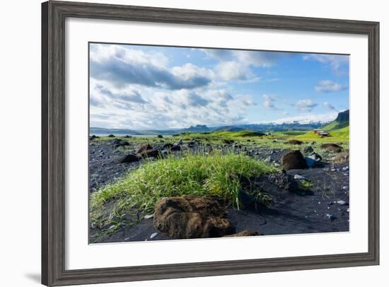 At the Black Sandy Beach of Reynisfjara-Catharina Lux-Framed Photographic Print