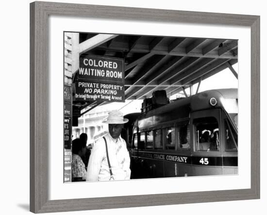 At the Bus Station in Durham, North Carolina-Jack Delano-Framed Photo