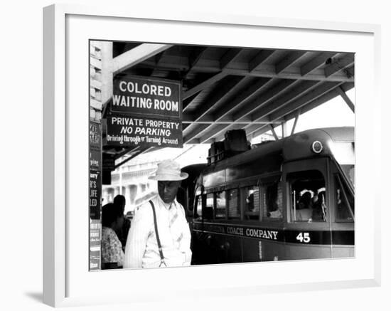 At the Bus Station in Durham, North Carolina-Jack Delano-Framed Photo